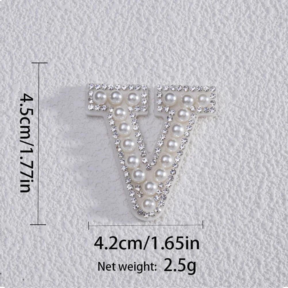 

AB Rhinestone Letter Patches For Embroidery Sparkling Faux For PEARL Heart Design For Custom Fashion And Accessories