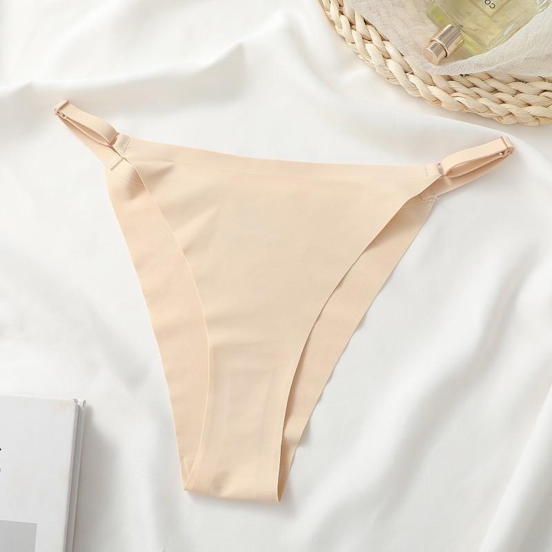 

Бесшовные трусики Ice Silk для женщин, быстросохнущие трусы, мягкое и удобное нижнее белье XS абрикосовый