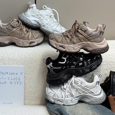 Piaohong Versatile Retro Style Design Sense Platform Dad Shoes Women's 2025 Autumn and Winter New Small Casual Sports Shoes