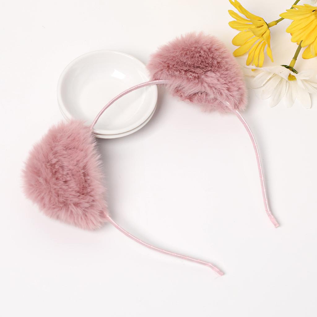 Cat Ears Headband for Women Cartoon Plush Hair Band Anime Cosplay Cute Face Wash Hairband Headware Girls Hair Accessories