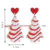 Colorful Acrylic Christmas Tree Dangle Earrings - Women's Holiday Jewelry