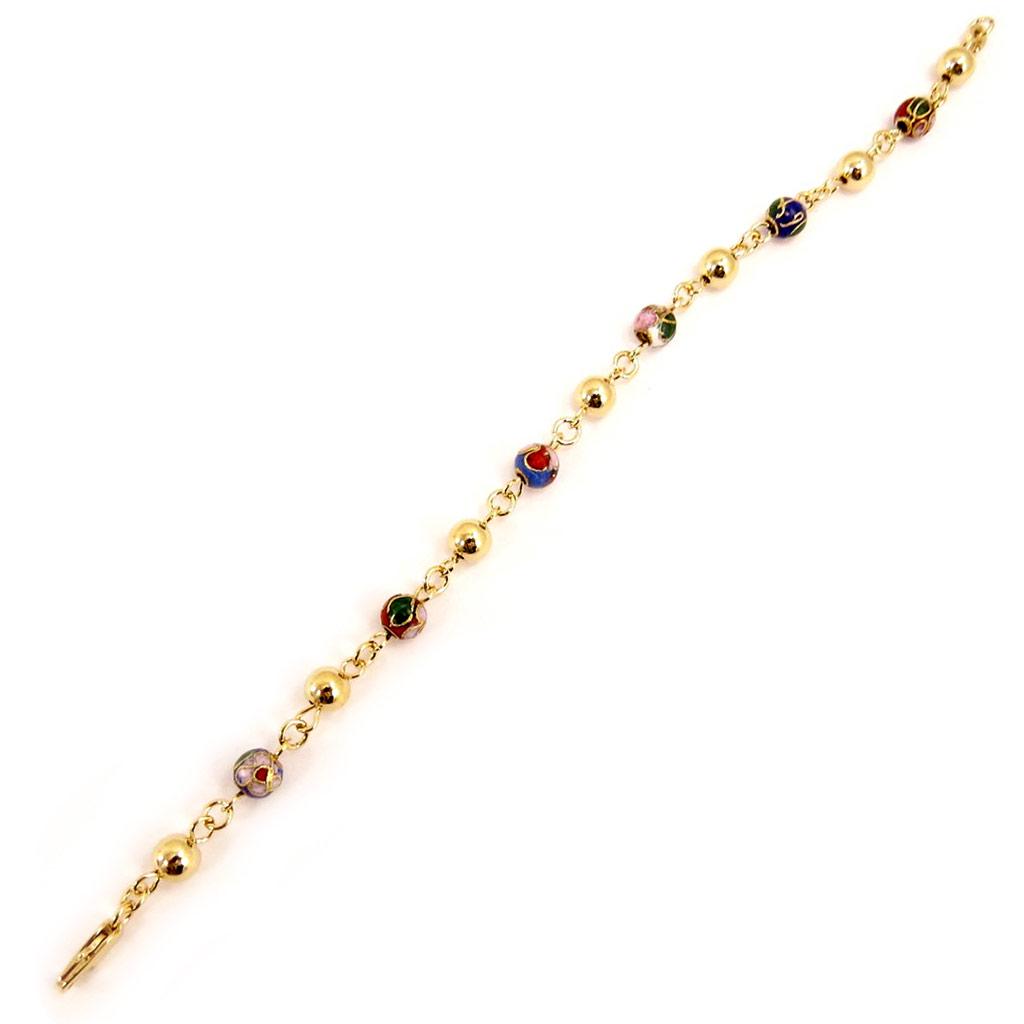 Les Trésors De Lily [D7334] - Bracelet Plaqué Or 'Mélodie Cloisonné' Tutti Frutti