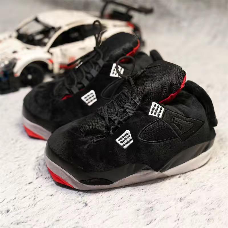 Sneaker Hausschuhe Plüsch Hausschuhe Damen Hausschuhe Herren Lustige Hausschuhe 35-44 Kinder Erwachsene Winter Warm Indoor Plüsch Hausschuhe