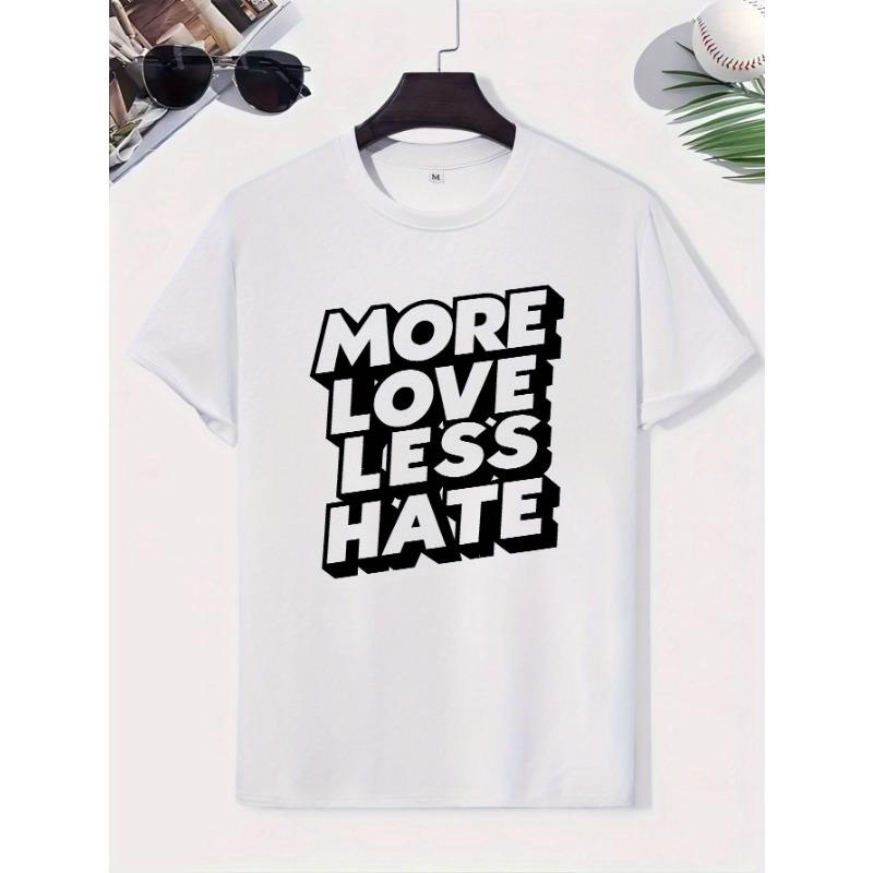 European Size Men's Summer Short-Sleeve T-Shirt with Lettering Print - Casual Round Neck Tee, Short Sleeve Regular Fit for Spring/Summer
