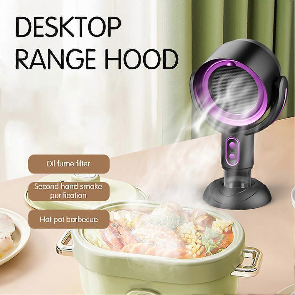 Portable Mini Range Hood Anion Smokes Removal Airs Purification Small Range Hood for Indoor BBQ RV Kitchens