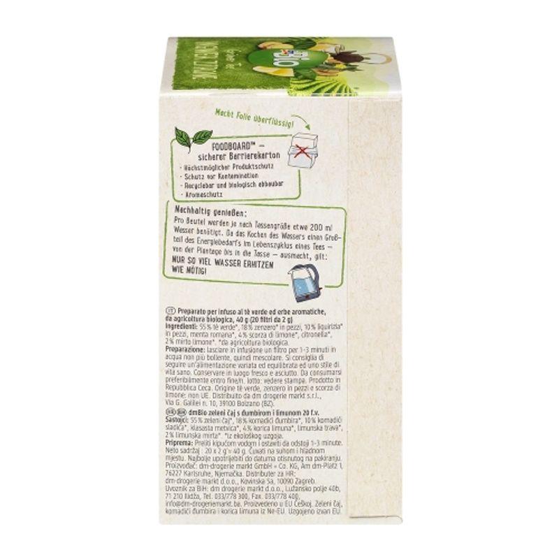 DM Bio Grüner Tee Ingwer & Zitrone Tee 20 Teebeutel