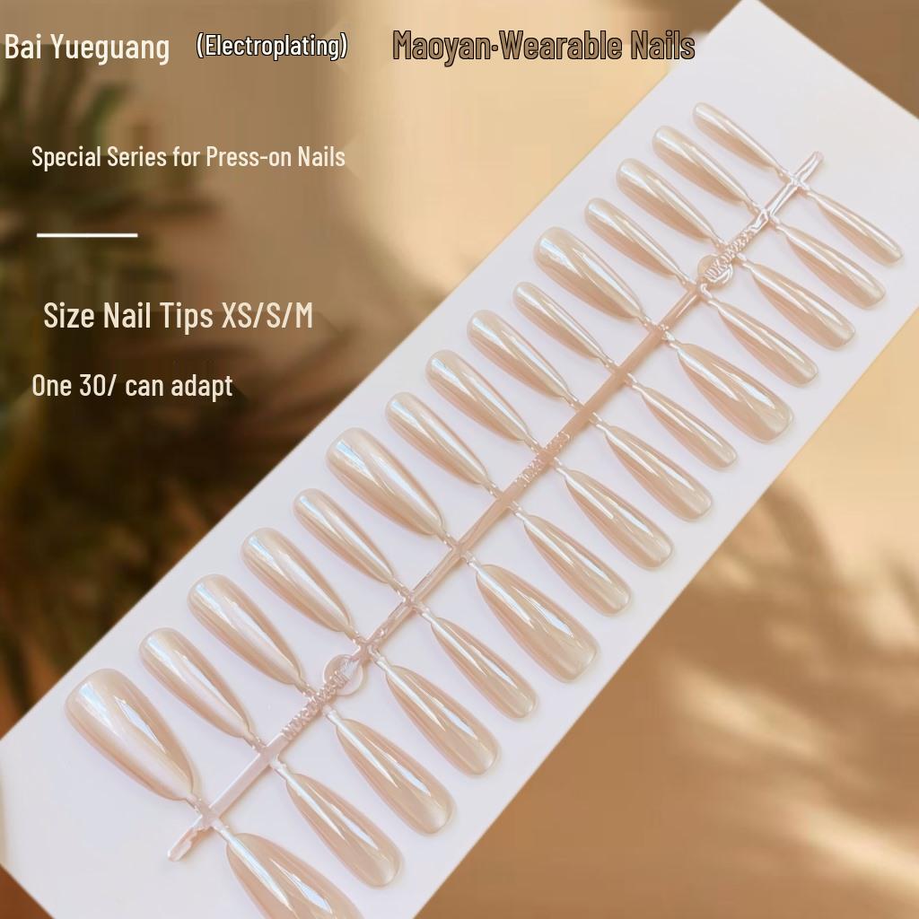 

Хейли Стройные Белые Лунный Кошачий Глаз Носимые Накладные Ногти