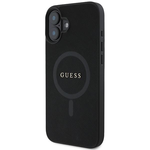 Guess Guhmp16Mpsahmck Iphone 16 Plus6.7 Czarny/Black Hardcase Saffiano Classic Logo Magsafe