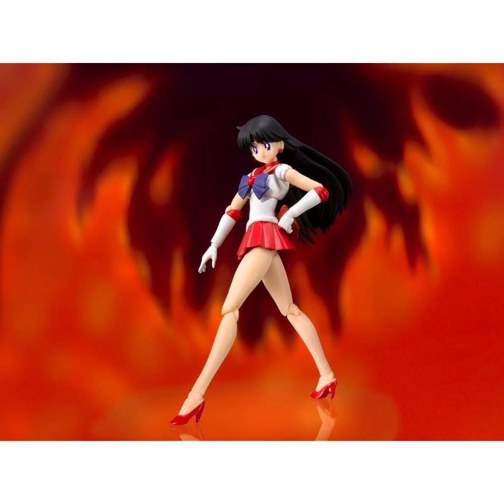 TAMASHII NATIONS S.H. Figuarts Sailor Moon Sailor Mars Animation Color Edition 140mm PVC Action Figure