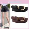 Vintage Leather Belt Women Versatile Decorative Waistband Casual Jeans Strap