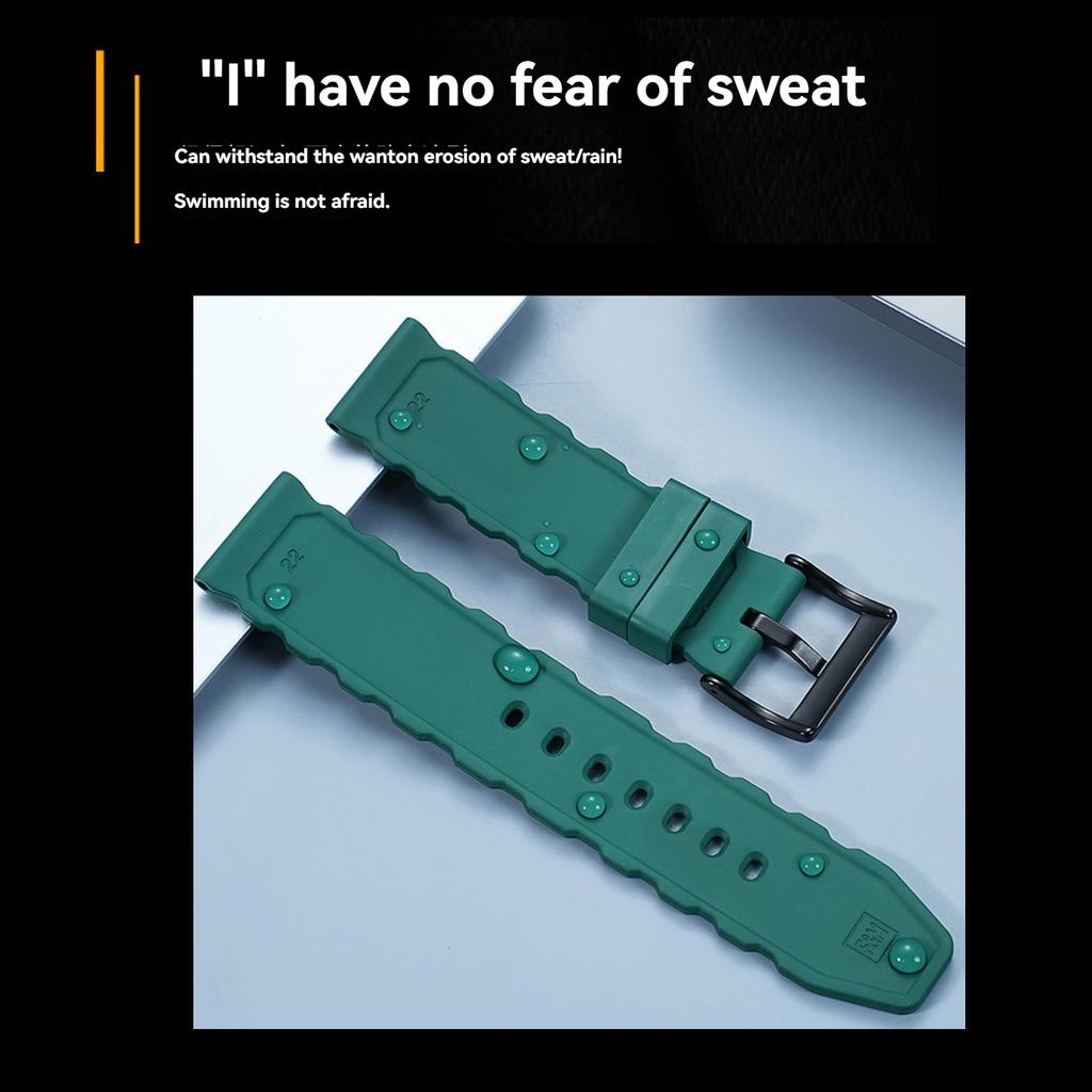 20mm 22mm FKM Rubber Watchband for Omega Panerai Tudor Tissot Seiko IWC Watch Rubber Wristband Waterproof Fluororubber Strap