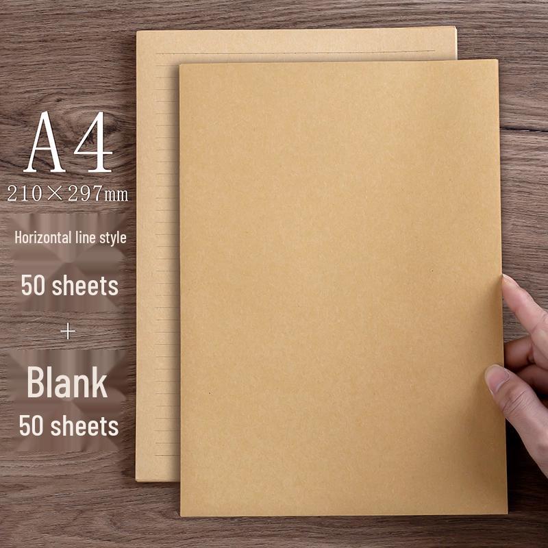 Vintage Wave Love Letter Set - 200 Sheets & Envelopes In Retro Kraft Paper Style