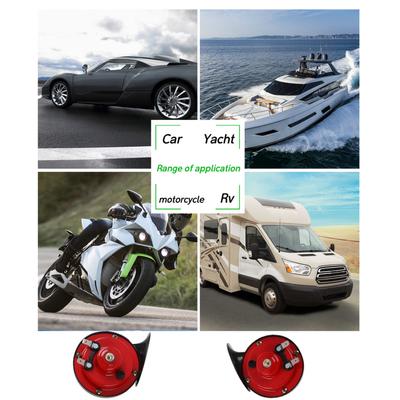 2PCS 12 V Universal Double Tone Horn Car Motorcycle Air Horn Loud Electric Snail Horn Waterproof