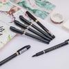 Hand Lettering Pens, Refillable Calligraphy Pens Brush Marker Pens Set Black, 4 Size for Writing, Painting, Drawing, Pack of 6