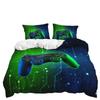Three-Piece 3D Quilt Cover Gamepad Cool Gradual Change Kit Bedding