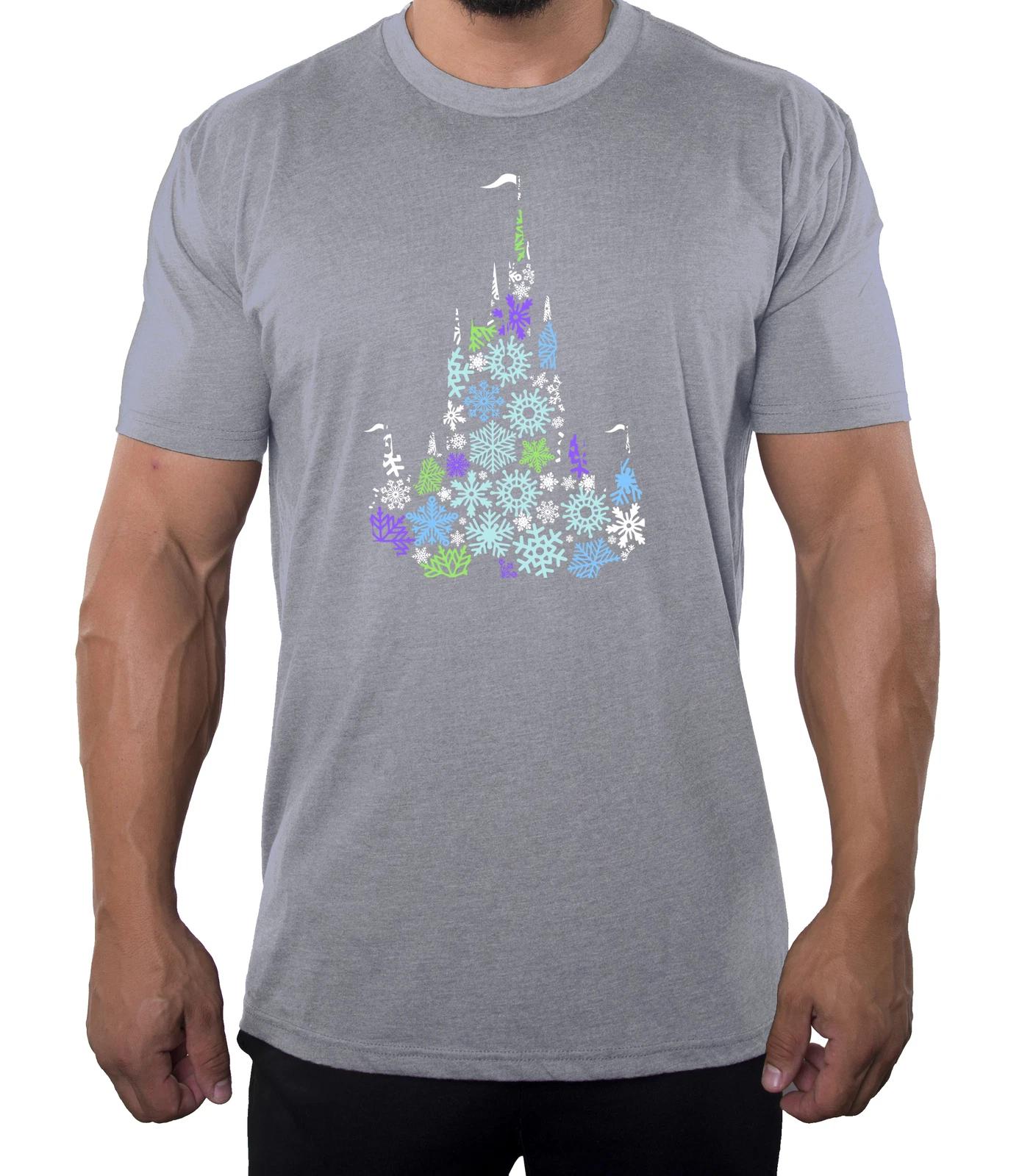 Castle Frozen Snowflake Man s Shirts, Snowflake Man s Christmas Shirts! M