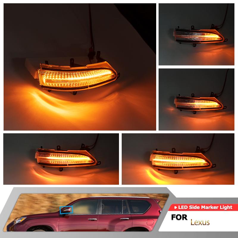 Sequential Led Side Mirror Blinkers For Lexus GX460 LX570 2010-2021 Dynamic Auto Turn Signal Indicator Lamp Assembly 81730-60130