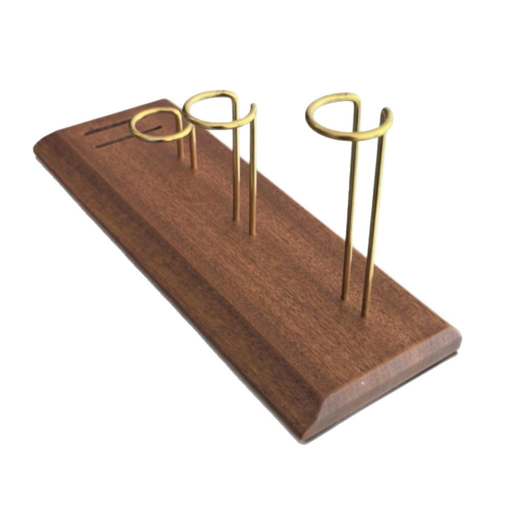 Italian Coffee Brewer Pot Drainage Rack Wooden Stand Stainless