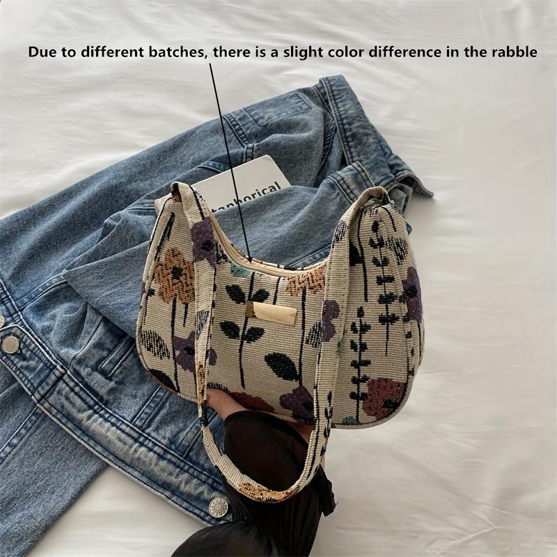 Women's Fashion Shoulder Bag, Strawberry Pattern Handbag with Fixed Strap, Lightweight, Zip Closure