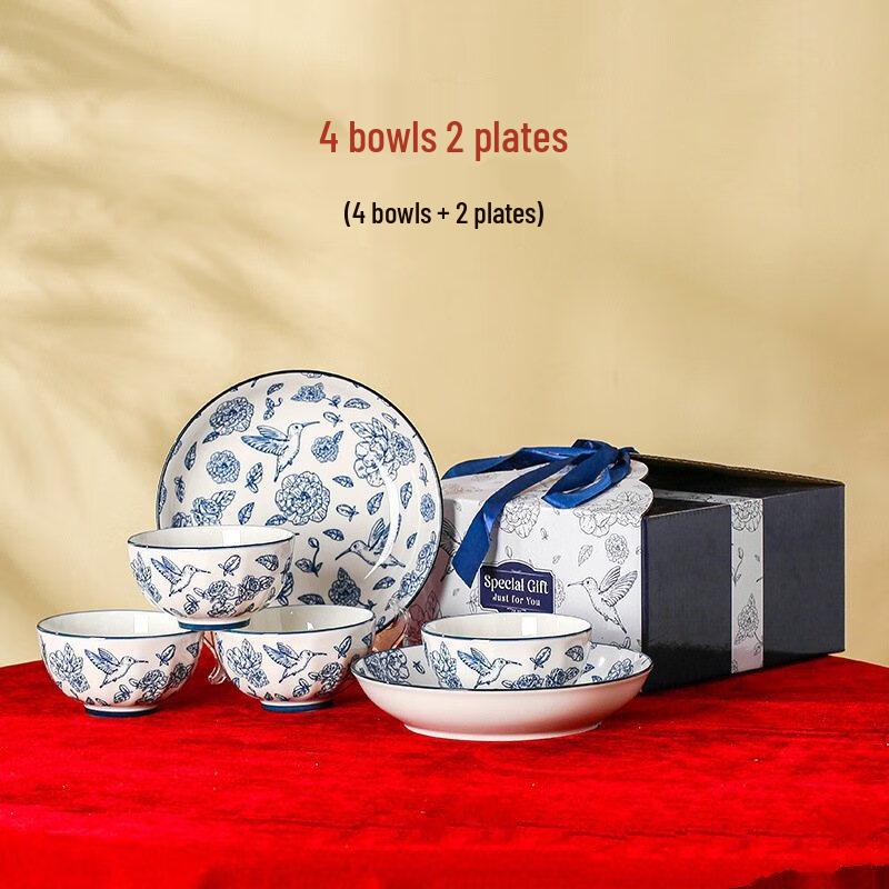 

ZISIZ Underglaze Ceramic Floral Dinnerware Set