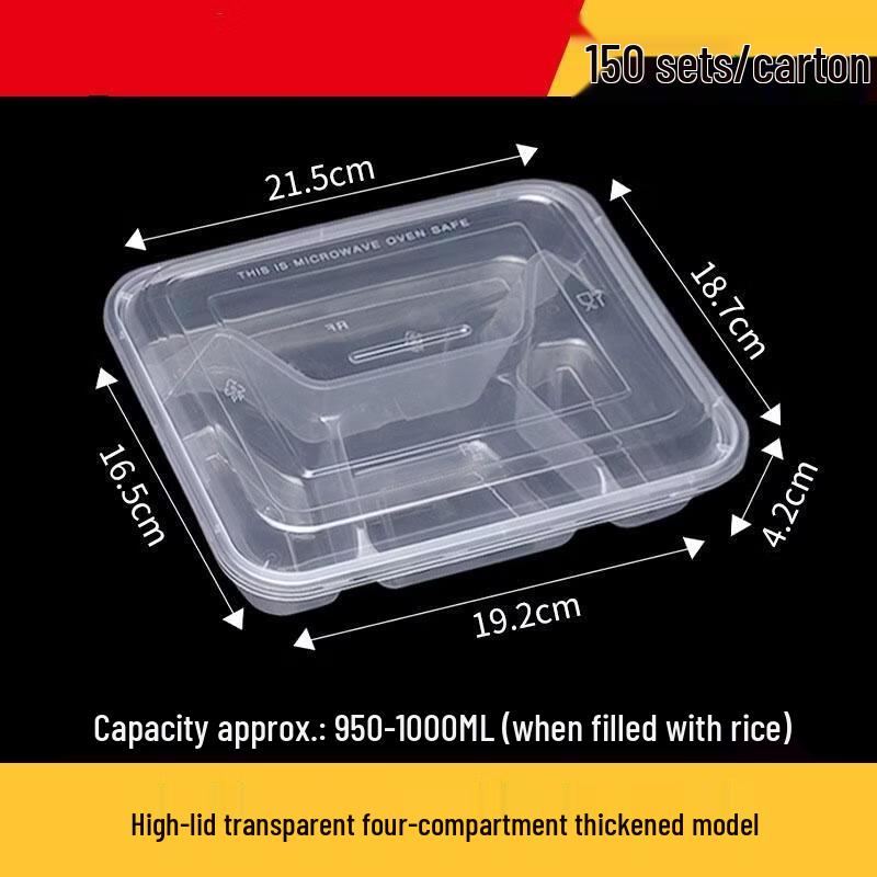 JingJingRS Disposable Multi-Compartment Food Containers