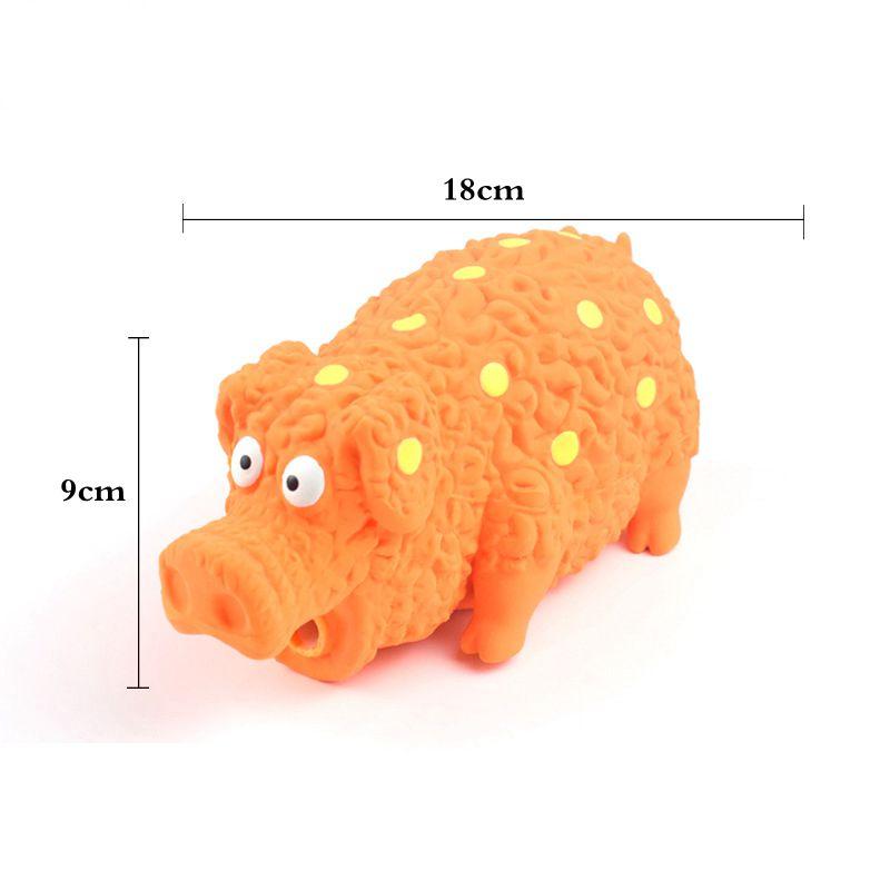 Pet Dog Toy Squeaky Rubber Toy Dog Latex Chew Toy Pig Shape Bite Resistant Puppy Sound Toy For Small Medium Large Dog Toy