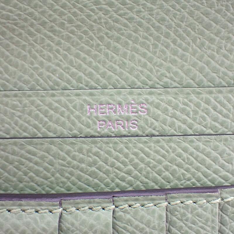 HERMES   Bifold Wallet green Epsom Women
