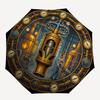 Steam Punk Machinery Pattern Umbrella, Portable and Foldable Design, 8 Ribs, a Casual Accessory for Halloween, Christmas, and Birthday Gifts.