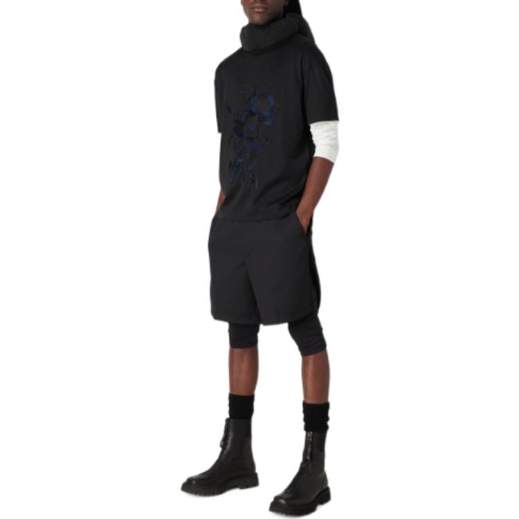 Emporio Armani Ss23 Letter Print Round Neck Short Sleeve T-Shirt Men Tops Black 3R1TBC-1JUVZ1-0999