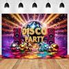 70s, 80s and 90s Disco Dance Party Decorations, Retro Club Backdrop, Neon Ball, Stage Banner, Party Accessories4356