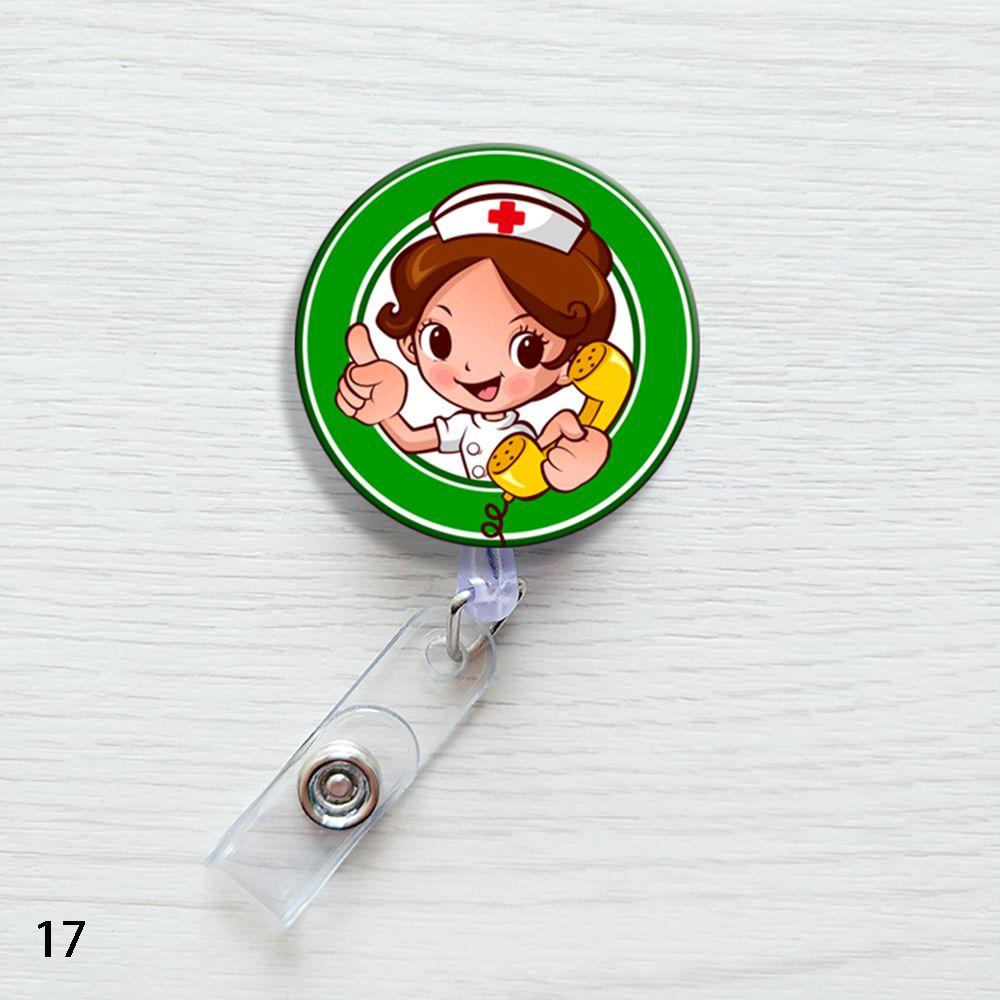 Fashion Stationery Office Supplies Mini Badge Holder Retractable ID Name Card Lanyards