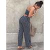 Striped Suspender Jumpsuit Wide Leg Striped Spaghetti Straps Jumpsuit Pants