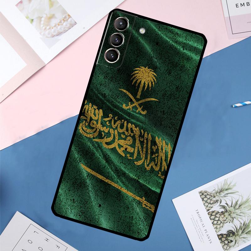 Kingdom of Saudi Arabia Flag Case For Samsung Galaxy S22 S23 S24 Ultra S9 S10 Plus Note 10 20 Ultra S20 S21 FE Cover