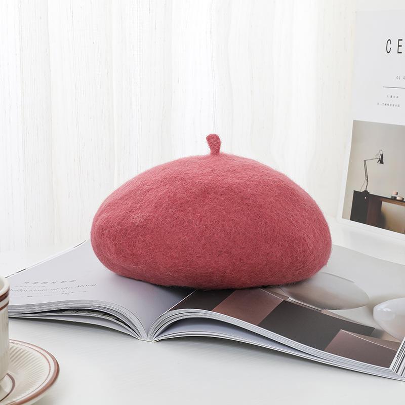 Wool beret painter hat women autumn and winter versatile retro hat winter versatile hat