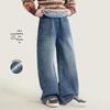 Girls' Fleece-Lined Embellished Straight-Leg Jeans
