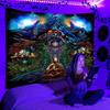 VIKAMA Blacklight Abstract Tapestry UV Reactive Wall Hanging for Bedroom Gaming Room Dorm Party Psychedelic Aesthetic Decor