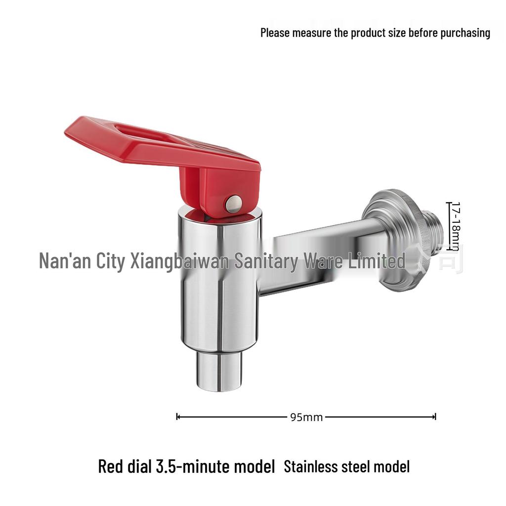 High-Temperature Electric Water Heater Faucet for Insulated Soy Milk/Milk Tea Bucket (3/8", 1/2", 3/4" Copper)