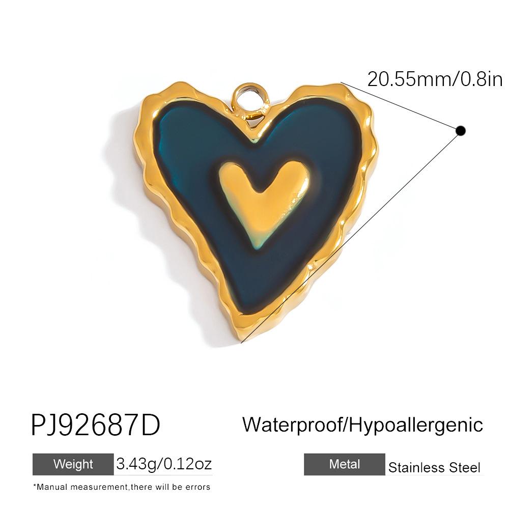 Cross-border Stainless Steel Jewelry Accessories Heart-shaped Flower Pendant Accessories Platedaccessories for Women