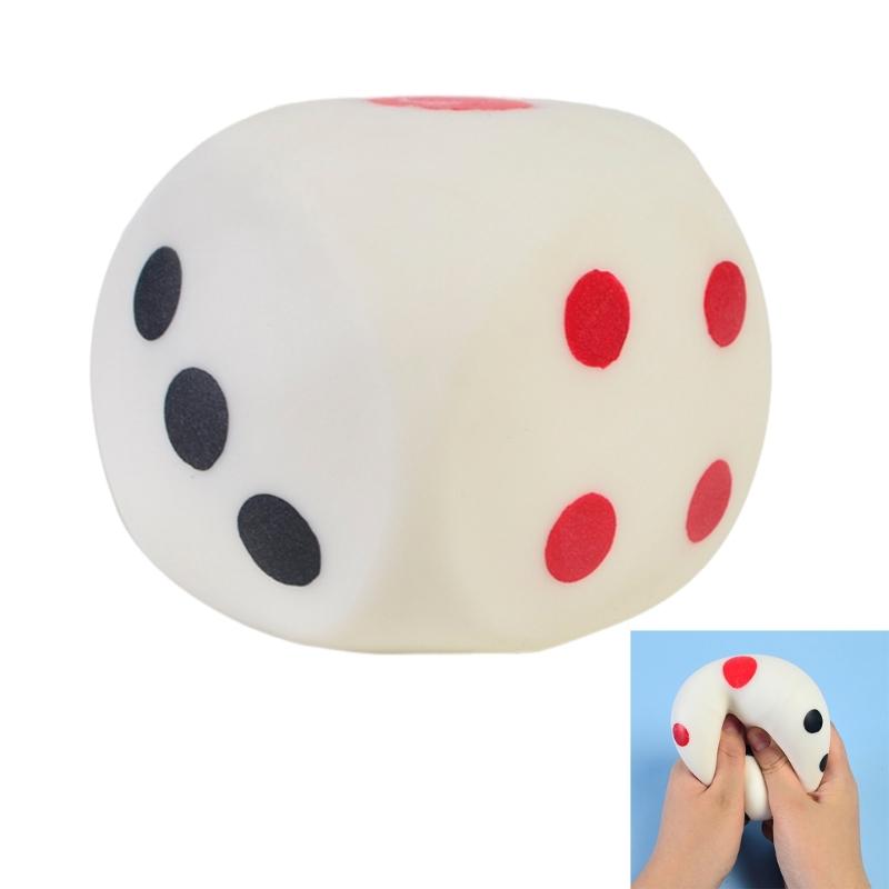 Novelty Squeeze Toy Mellow Dices Board Game Soft Bounce Squeeze Dices for Kids Anxiety Reduce Teens Party Supplies