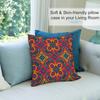 Fashion Square Pattern Pillow Case Short Plush Double-Sided Print Square Throw Pillow Covers Sofa Home Cushion Decor