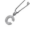 Letter Pendant Copper Inlaid Zircon Necklace Personalized Niche Design Men'S And Women'S Pendant Necklace