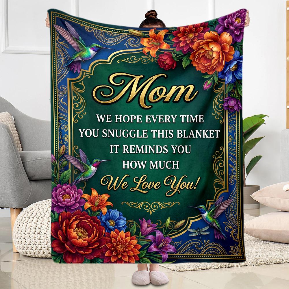 World's Best Mom Ever Flannel Blanket-Soft and Suitable for Sofas,Beds,Offices,Travel,All Seasons,Great Gift for Holidays and Birthdays.