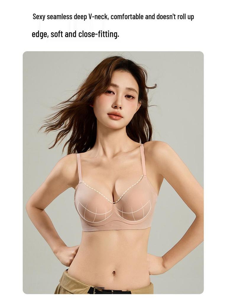 Push-Up Seamless Bra: Enhanced Lift & Support, Anti-Spillage, Anti-Sag, Side Support for Fuller, Rounder Look.
