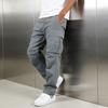 Men Casual Cargo Pants Multi-Pocket Baggy Trousers Loose Fit Straight Leg Joggers Pants for Street Gym Running Hiking