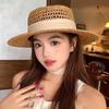 Wide Brim Western Cowboy Hat Sunscreen Visor Cap Fashion Hollow Straw Hat  Vacation