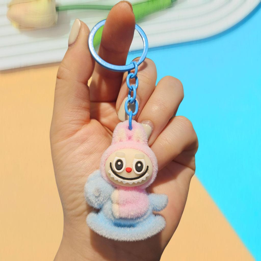 Keychain DIY Jewelry Accessories Three-dimensional Doll Cute Grain Tide Play Car Bag Pendant
