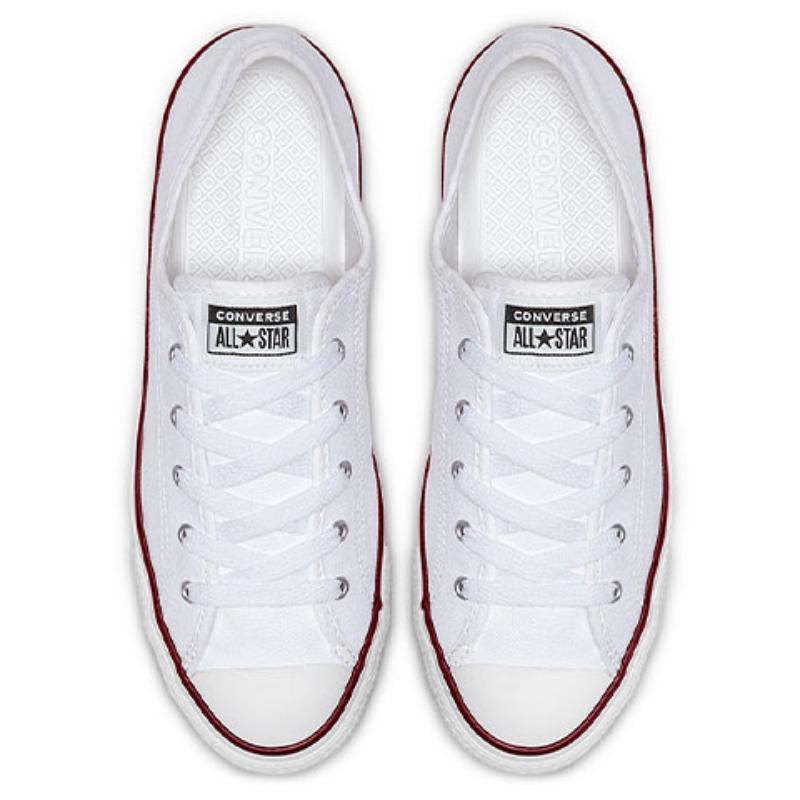 Converse Chuck Taylor All Star Dainty OX Round Toe Lace-up  Lightweight Low-top Canvas Shoes Women's White