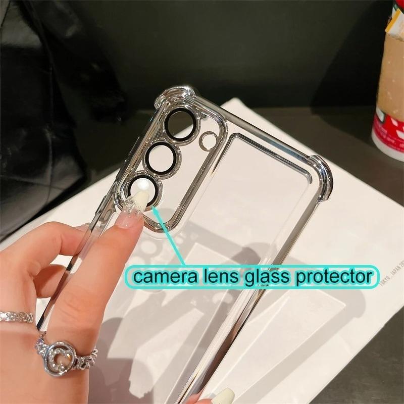 Four Corners Shookproof Plating Silicone Soft Case For Samsung Galaxy A17 A56 A36 A73 5G A53 A52 A33 A23 A22 A13 A12 Cover