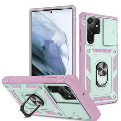 Anti -Knock Finger Ring Case For Samsung Galaxy S22 Ultra S 22 Plus S21 Fe Camera Protection Kickstand Phone Cover Fundas