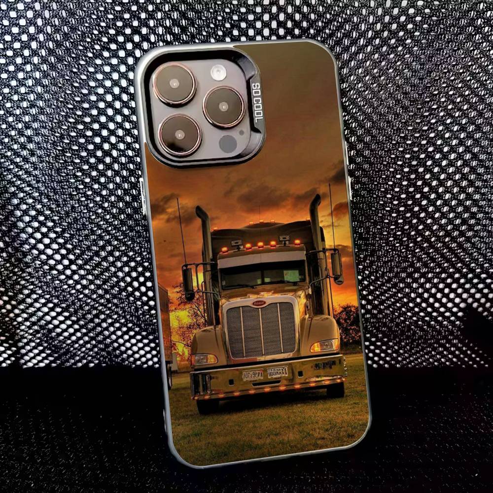 

Cool H-Heavy Truck Car Phone Case For iPhone 16,15,14,13,12,11,8,7,Pro,Max,Plus,Mini,XS,SE Anti Fall Black Matte Hard iPhone17promax